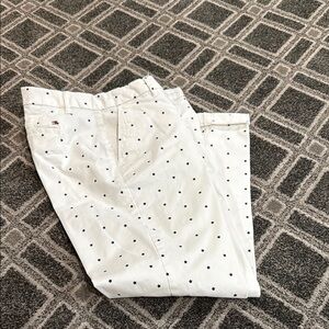 Tommy Hilfiger size 4 White Pants with Blue Star Pattern chinos